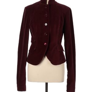 Lucky Brand blazer Maroon coat Burgundy Womens Large Jacket